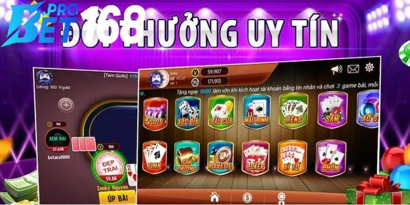 Game đánh bài trực tuyến bet168